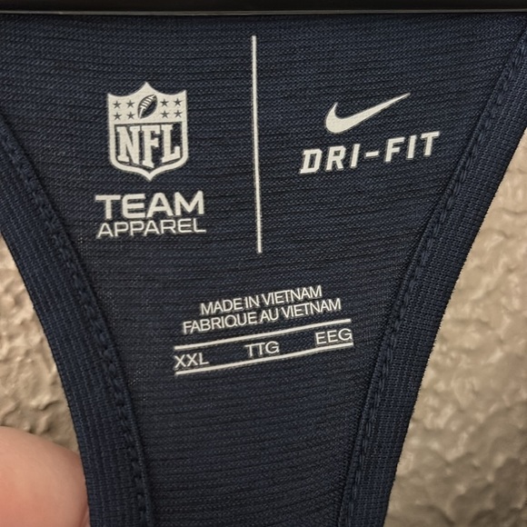 Women’s Nike Racerback Athletic Tank, NFL LA Chargers, XXL, Navy Blue - Picture 5 of 6